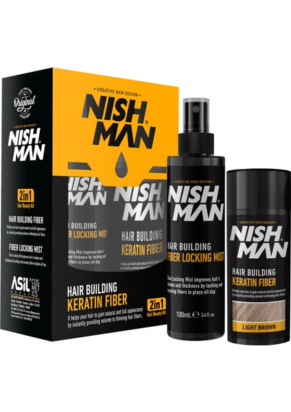 Nıshman Saç Dolgunlaştırıcı Keratin Fiber (Orta Kahve) + Sabitleyici Spray (Set) modelleri