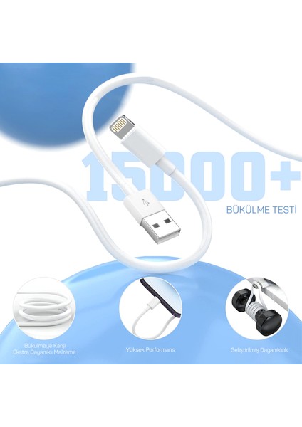 iPhone Şarj Aleti 5 5s 6 6s 7 7plus Se 1. 2. Nesil 10w Lightning Adaptör Set