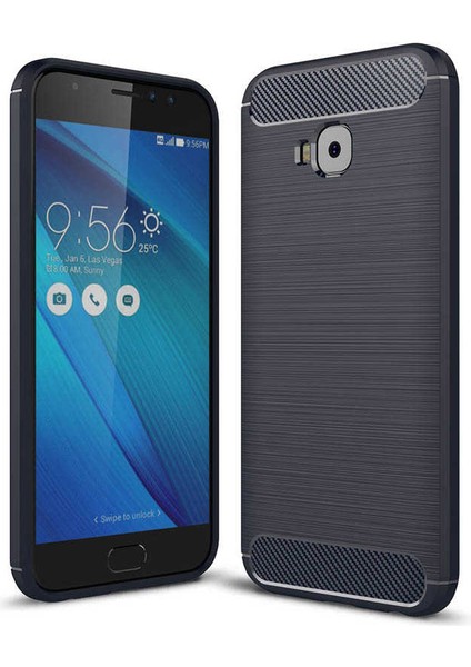 Asus Zenfone 4 Selfie ZD553KL Darbe Dayanıklı Lüx Silikon Kılıf Lacivert
