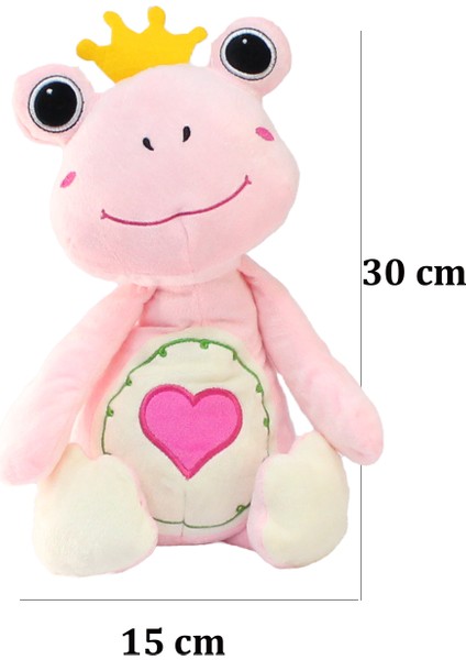 Prenses Kurbağa Peluş Oyuncak 30 cm Pembe