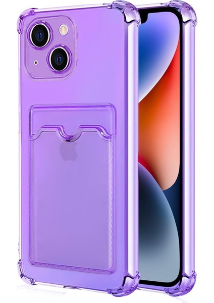 Apple iPhone 14 Plus Card Slot Shock Kılıf Lila