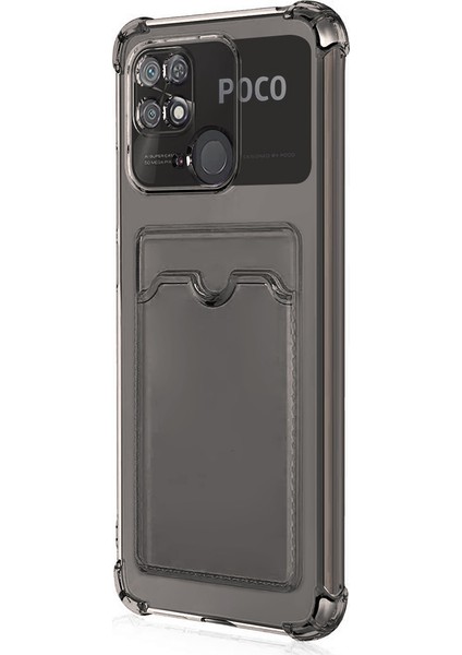Xiaomi Poco C40 Card Slot Shock Kılıf Füme