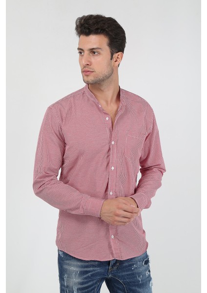 Erkek Ekoseli Hakim Yaka Uzun Kollu Gömlek Sg-U 21Y-4300597-2 modelleri