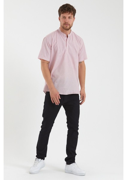 Erkek Hakim Yaka Yarım Patlı Ekoseli Kısa Kollu Slim Fit Gömlek Sg-K 21Y-4300602-1 modelleri