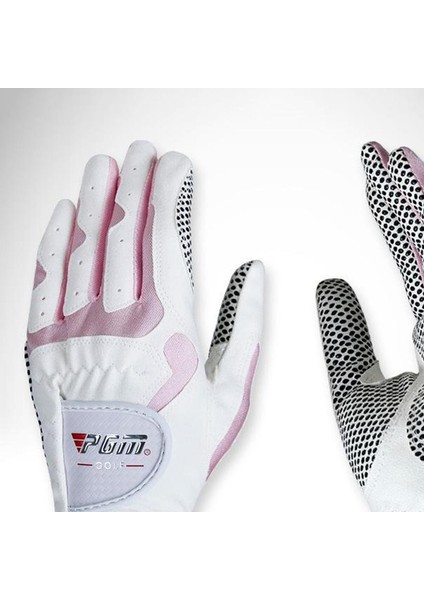 Kadın Golf Eldivenleri Çift Profesyonel Esnek Spor Eldivenleri Tam Parmak Mitten Beyaz Pembe S (Yurt Dışından) indirimleri