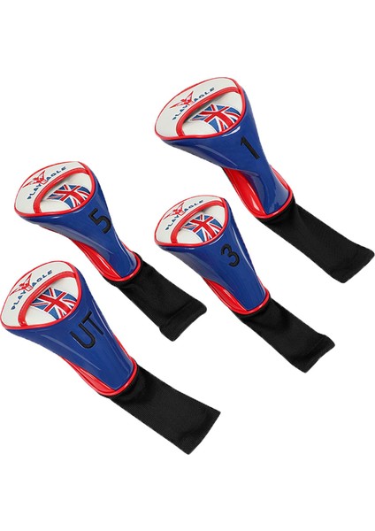 Kırmızı ile Sürücü Fairway Ahşap Koruması İçin Kafa Kapağı Seti (Yurt Dışından)