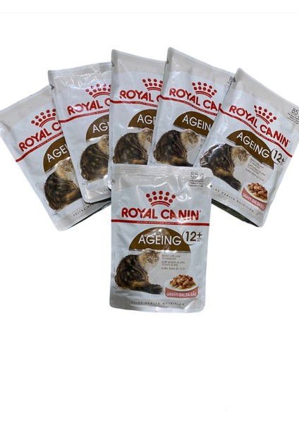 AGEING12+ Gravy Soslu Pouch Yaşlı Kedi Yaş Maması 6X85 gr