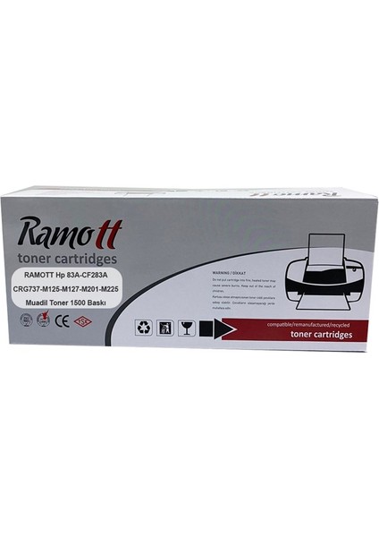 Ramott Hp 83A-CF283A-CRG737-M125-M127-M201-M225 Muadil Toner 1500 Baskı