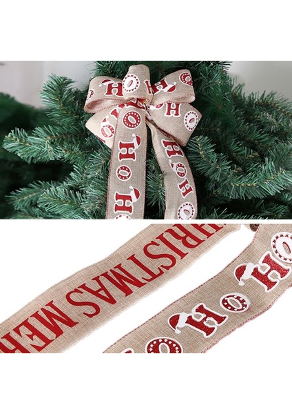 3 Pcs Noel Mektupları Diy Taklit Keten Rulo Dekorasyon Hediye Malzemesi Paketi (2m Noel) (Yurt Dışından)