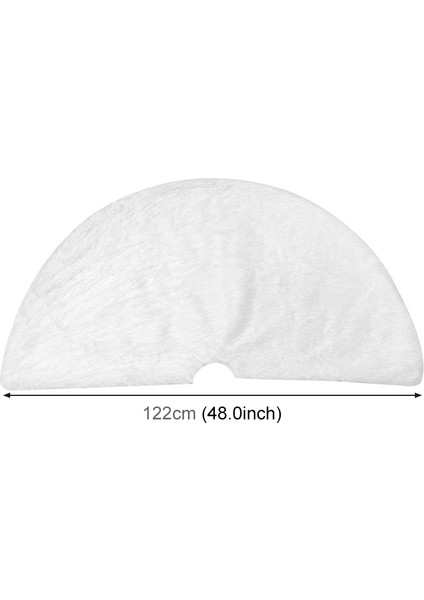 Noel Ağacı Peluş Etek Beyaz Yuvarlak Süs Dekorasyonu, Çap: 122CM (Yurt Dışından) fırsatları