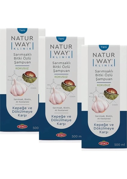 Naturway Klinik Sarımsaklı Şampuan 500 Ml *3 Adet