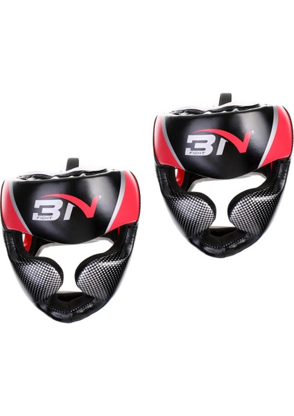 2 Pcs Pu Headgear Head Guard Mma Kickboks Eğitim Koruma Dişlileri (Yurt Dışından)