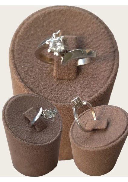 Tek Taş Gümüş Yüzük - 15 Numara - Renk Beyaz