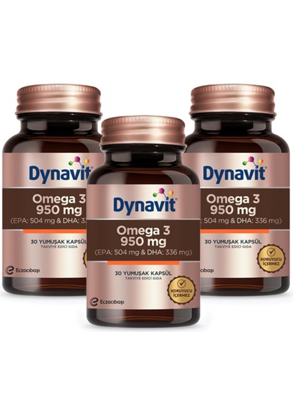 Omega 3 950 Mg 30 Yumuşak Kapsül 3 Adet