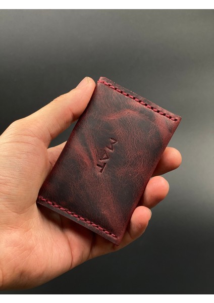 Kartlık Efektli Hakiki Deri El Yapımı Minimal Tasarım Kartlık modelleri
