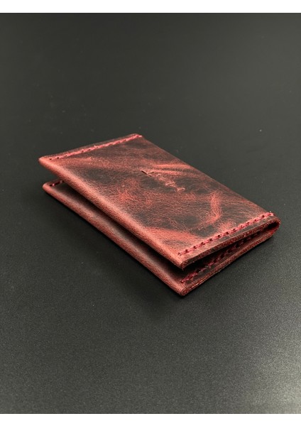 Kartlık Efektli Hakiki Deri El Yapımı Minimal Tasarım Kartlık fırsatları