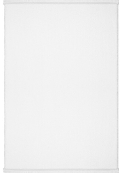 Comfort Puffy Peluş Halı Beyaz Düz Saçaklı fırsatları