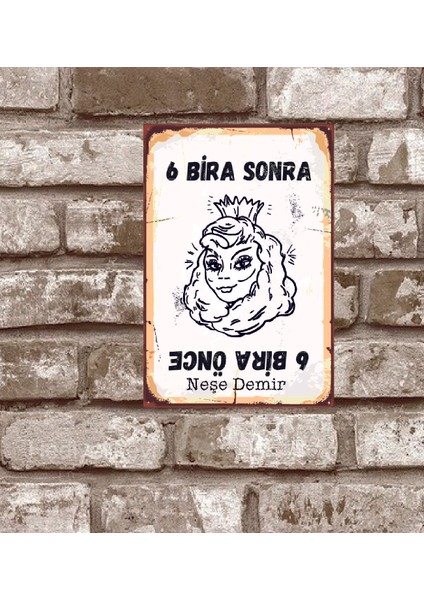 Metal 6 Bira Sonra Retro Poster 29 x 19 cm