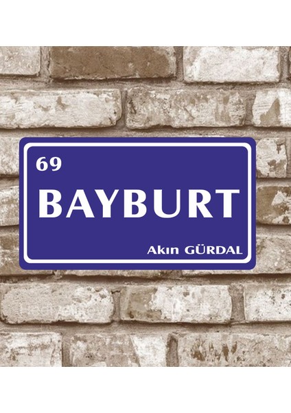 Metal Plaka Bayburt 69 Retro Poster 29 x 15 cm