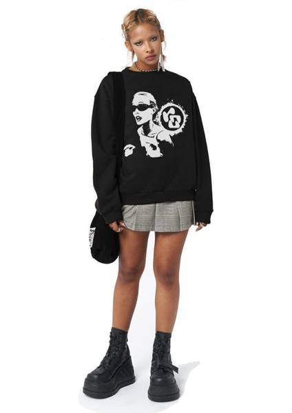 Punk Gothic Oversize Sweatshirt
