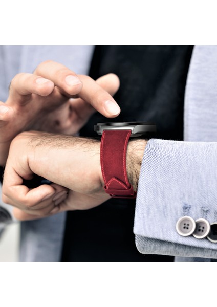 Huawei Watch Deri Kordon 22mm 46mm Watch GT4 Gt 2 3 4 5 Pro Se 2e Huawei Watch 4 Pro Ultimate Elite Gt2 E Gt2e Gt2pro Gt3 Pro Gt3pro Deri Kordon Kayış Kırmızı fırsatları