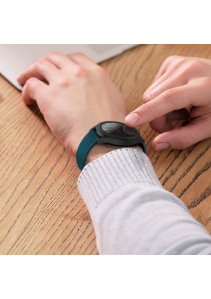 Samsung Galaxy Watch 4 - 5 - 6 / Watch 6 Classic 40MM 43MM 44MM 47MM Watch 5 / Watch 5 Pro 40 44 45 Watch 4 40 42 44 46MM 20MM Mavi Deri Kordon fırsatları