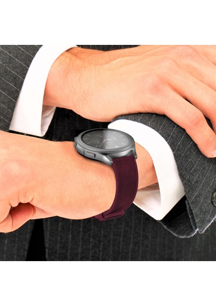 Samsung Galaxy Watch 7 - 6 - 5 - 4 Watch 6 Classic 40MM 43MM 44MM 47MM Watch 5 / Watch 5 Pro 40 44 45 Watch 4 40 42 44 46MM 20MM Deri Kordon Bordo fırsatları