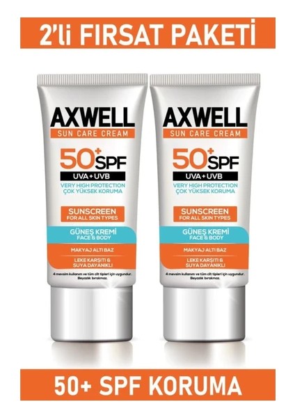 Spf 50+ 2 Li Seti Leke Karşıtı Nemlendirici Yüksek Koruma Güneş