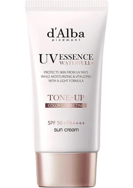 Dalba Waterfull Essence Tone Up Sun Cream SPF50+ Pa++++ Aydınlatıcı ve Ton Eşitleyici Güneş Kremi