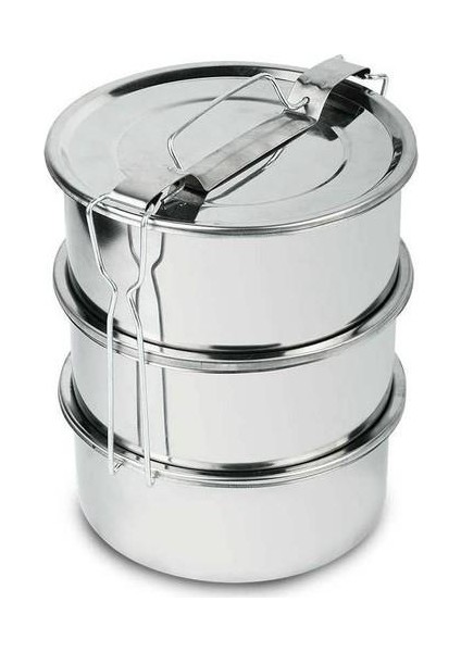 2,2 Lt Paslanmaz Çelik 3lü Sefer Tası 2-3 Kişilik Yemek Taşıma Kabı 750ML Isıtılabilir 3 Kap 15X18CM fırsatları