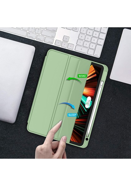 Apple iPad Pro 12.9 6. Nesil 5. Nesil Kılıf Pen Charge Kalem Bölmeli A2378 A2379 A2461 A2462 2022 A2436 A2437 A2764 A2766