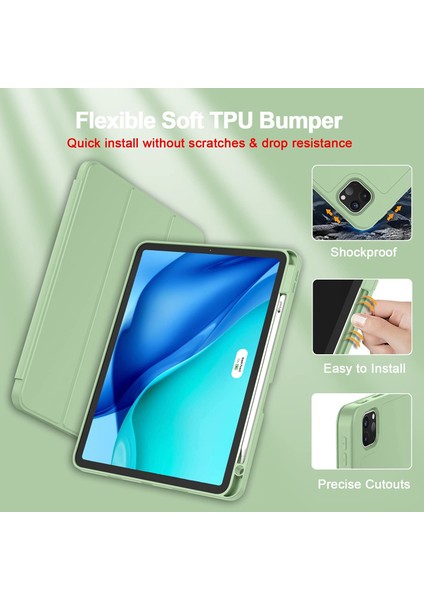 Apple iPad Pro 12.9 6. Nesil 5. Nesil Kılıf Pen Charge Kalem Bölmeli A2378 A2379 A2461 A2462 2022 A2436 A2437 A2764 A2766