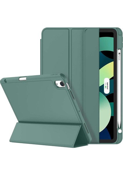 Apple iPad Air 11inç 2024 Air 4/5/6.Nesil 10.9" Kılıf Pen Charge Kalem Bölmeli (10.Nesil Değildir)