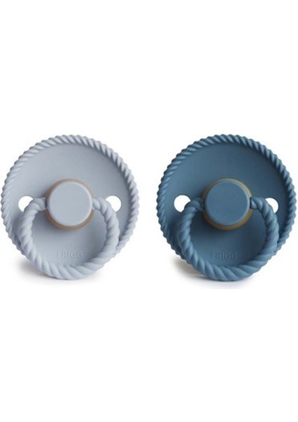 Frıgg Rope Ikili Kauçuk Emzik - Ocean View / Powder Blue 0-6 Ay fiyatları