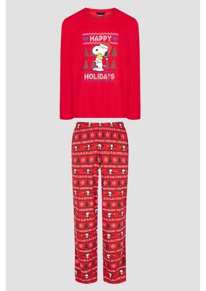 Erkek Snoopy Pantolon Pijama Takımı