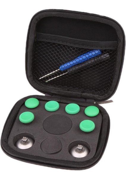 8pcs Başparmak Tutarlar Stick +Controller Green Için Tampon Düğmesi (Yurt Dışından)