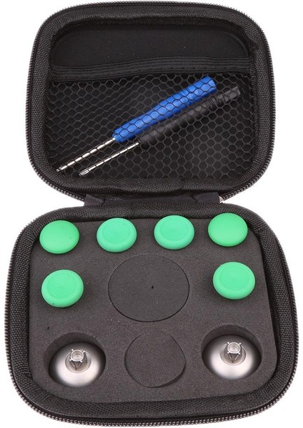 8pcs Başparmak Tutarlar Stick +Controller Green Için Tampon Düğmesi (Yurt Dışından)