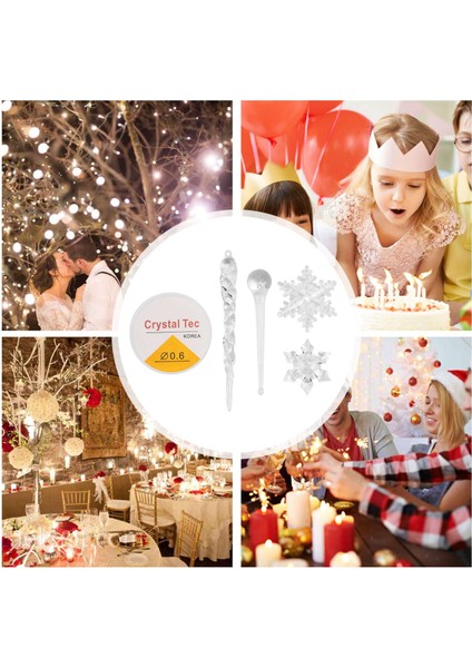 40 Adet Kar Tanesi Saçağı Noel Süsleri Yeni Yıl Süsleri Kristal Noel Ağacı Şeffaf Süsler (Yurt Dışından) indirimleri