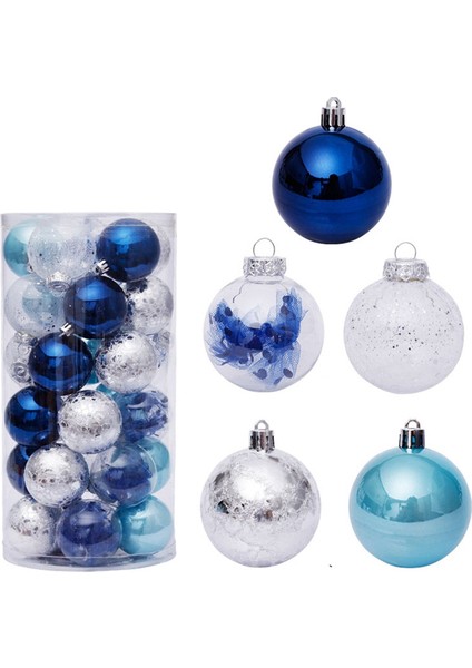 30 Adet Noel Topları 6 cm. Ağaç Mavi Noel Topları İçin Plastik Noel Ağacı Süsler Süslemeleri Ev Kolye (Yurt Dışından)