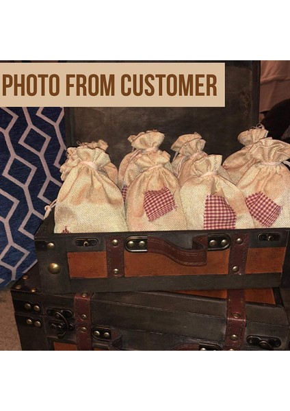 25 Adet 5.9 Inç x 8 Inç Doğal Keten Çuval Bezi Kesesi (Yurt Dışından) indirimleri