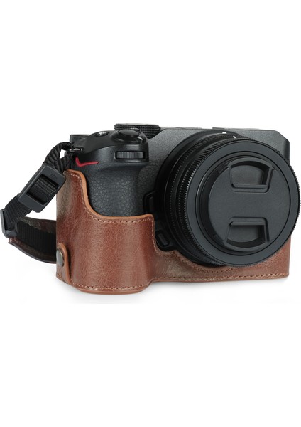 Gerçek Deri Nikon Z30 Ile Uyumlu Yarım Kamera Kılıfı