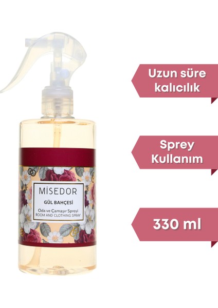 2 li Set Gül Bahçesi Oda Kokusu ve Çamaşır Parfümü 330 ml