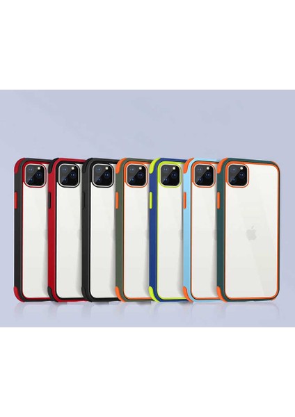 Apple iPhone 11 Pro Kenarları Renkli Pc Kılıf Kapak
