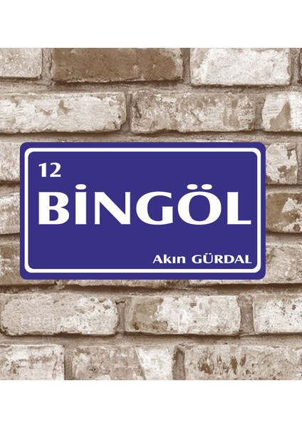 Metal Plaka Bingöl 12 Retro Poster (29X15)