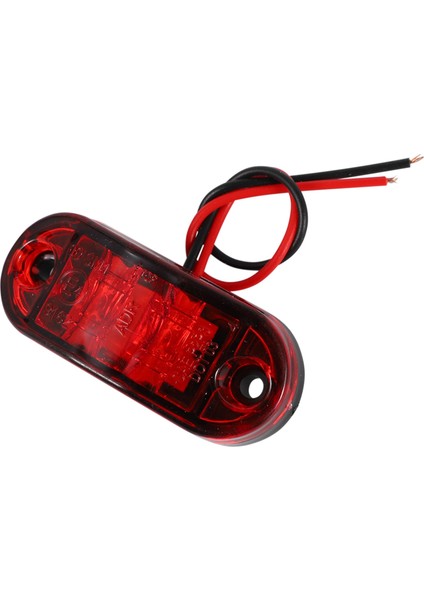 Kırmızı LED 2.5 İnç 2 Diyot Işık Oval Gümrükleme Römork Kamyon Yan Işaretleyici Lambası (Yurt Dışından)
