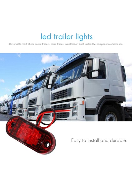 Kırmızı LED 2.5 İnç 2 Diyot Işık Oval Gümrükleme Römork Kamyon Yan Işaretleyici Lambası (Yurt Dışından) modelleri