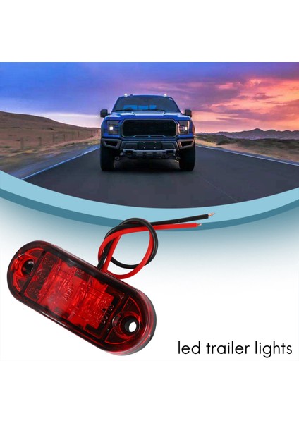 Kırmızı LED 2.5 İnç 2 Diyot Işık Oval Gümrükleme Römork Kamyon Yan Işaretleyici Lambası (Yurt Dışından) indirimleri