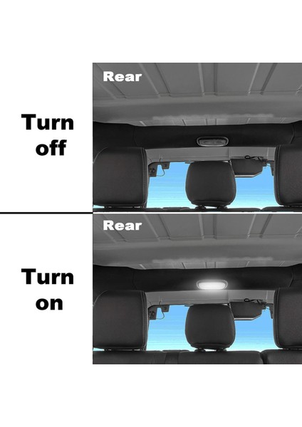 Jk Dome Ampuller, Jeep Wrangler Jk 2007-2017 İçin Iç Parlak Beyaz Üst LED Harita Işıkları Kiti 4 Kapılı - 3 Adet (Yurt Dışından) fiyatları