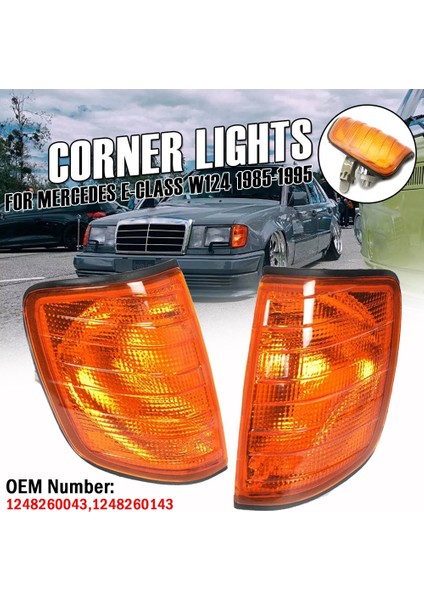 Amber Köşe Işıkları Park Sinyali Mercedes Benz E-Serisi W124 1985-1995 1248260043 (Yurt Dışından)