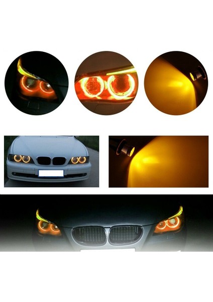 8000 K Amber LED Angel Eye Marker Halo Ampuller Lambalar -Bmw E39 E53 E60 E63 E64 E66 E87 5 6 7 X3 X5 [2 Adet Paket] (Yurt Dışından)